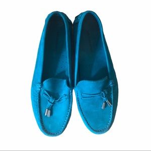 Saks Fifth Avenue Blue Suede Driving Mocca…
